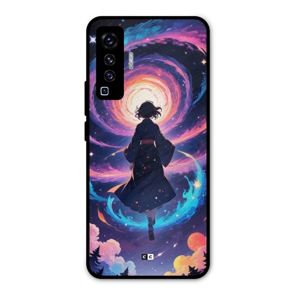 Anime Galaxy Girl Metal Back Case for Vivo X50