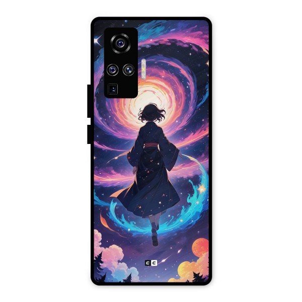 Anime Galaxy Girl Metal Back Case for Vivo X50 Pro