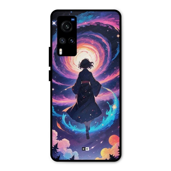 Anime Galaxy Girl Metal Back Case for Vivo X60