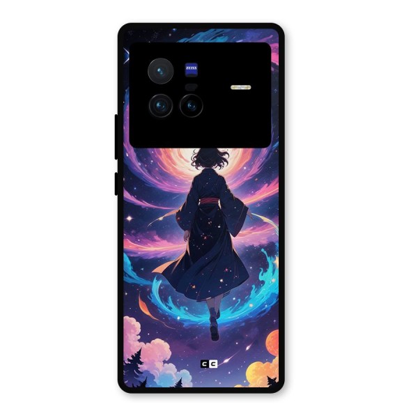 Anime Galaxy Girl Metal Back Case for Vivo X80