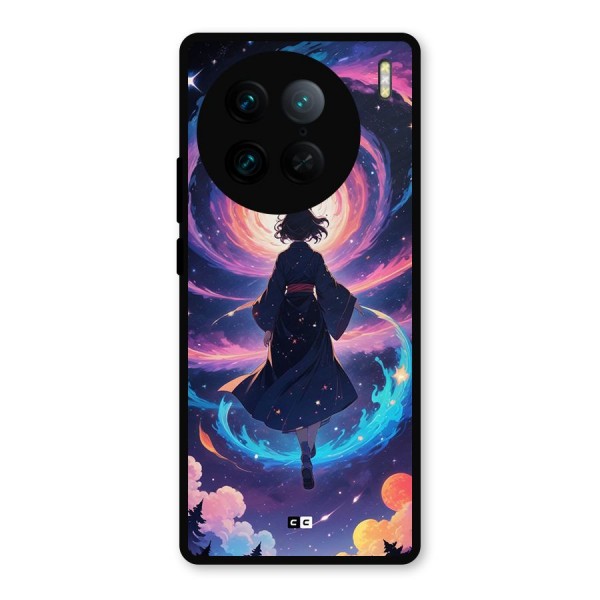 Anime Galaxy Girl Metal Back Case for Vivo X90 Pro