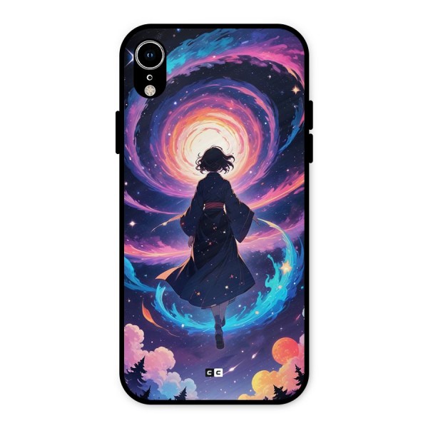 Anime Galaxy Girl Metal Back Case for iPhone XR