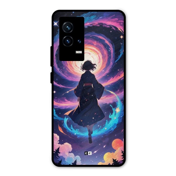 Anime Galaxy Girl Metal Back Case for iQOO 9 5G