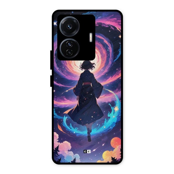 Anime Galaxy Girl Metal Back Case for iQOO Z6