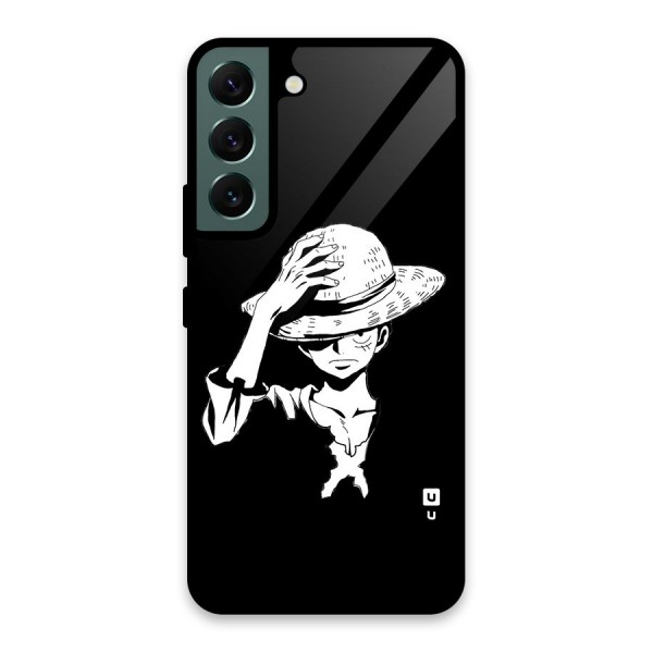 Anime One Piece Luffy Silhouette Glass Back Case for Galaxy S22 5G