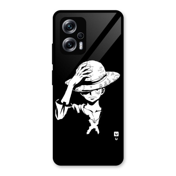 Anime One Piece Luffy Silhouette Glass Back Case for Redmi K50i