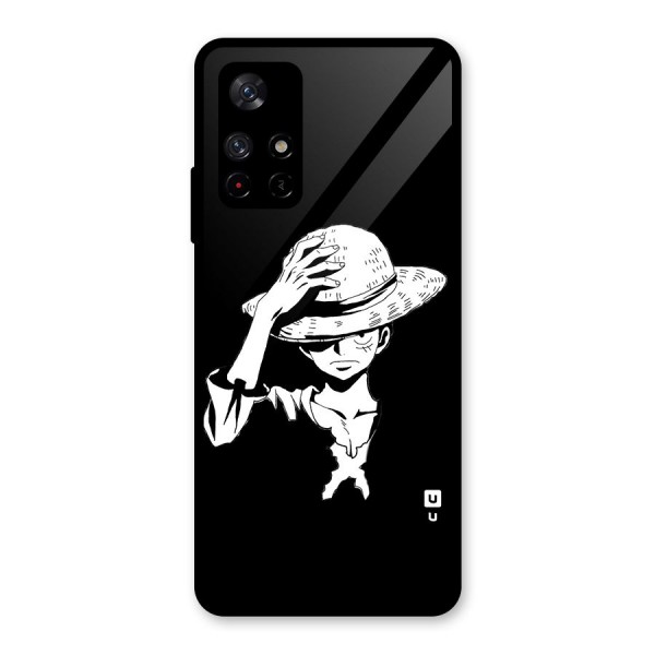 Anime One Piece Luffy Silhouette Glass Back Case for Redmi Note 11T 5G