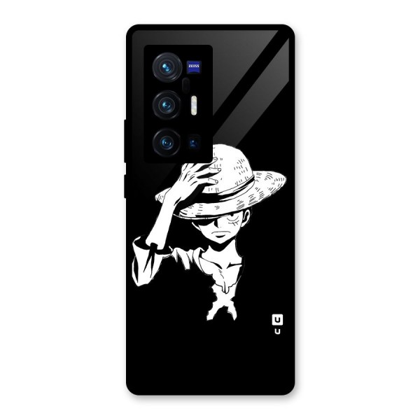 Anime One Piece Luffy Silhouette Glass Back Case for Vivo X70 Pro Plus