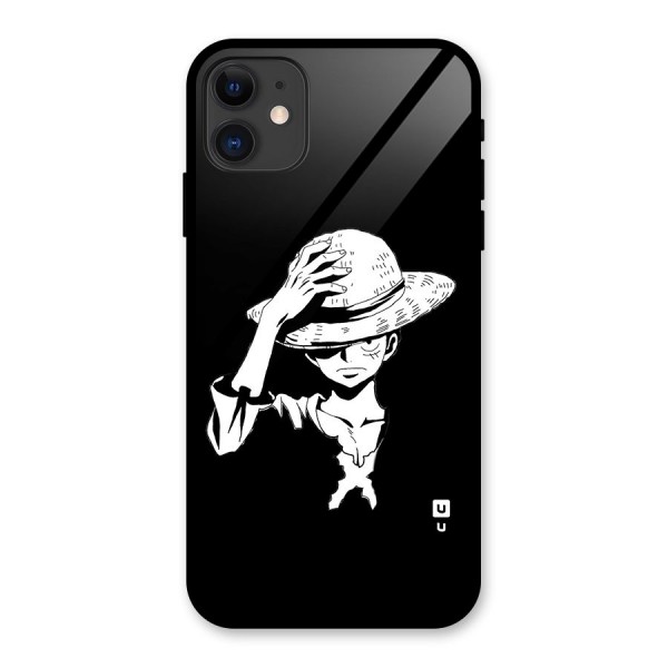 Anime One Piece Luffy Silhouette Glass Back Case for iPhone 11