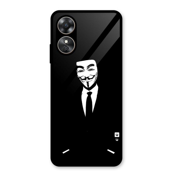 Anonymous Cool Gentleman Glass Back Case for Oppo A17