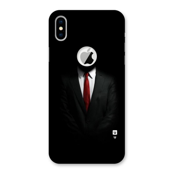 Anonymous Suit Back Case for iPhone XS Logo Cut