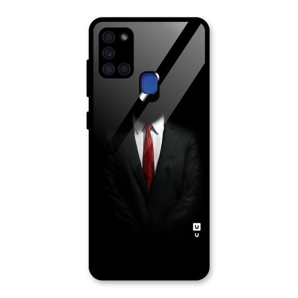 Anonymous Suit Glass Back Case for Galaxy A21s