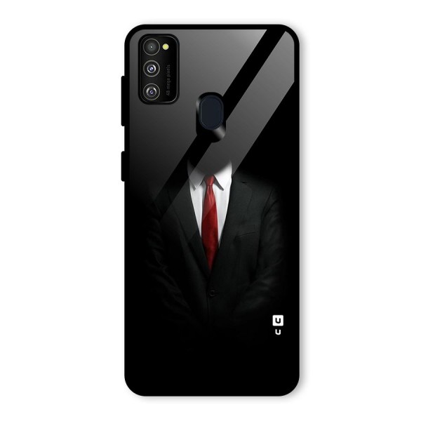 Anonymous Suit Glass Back Case for Galaxy M21