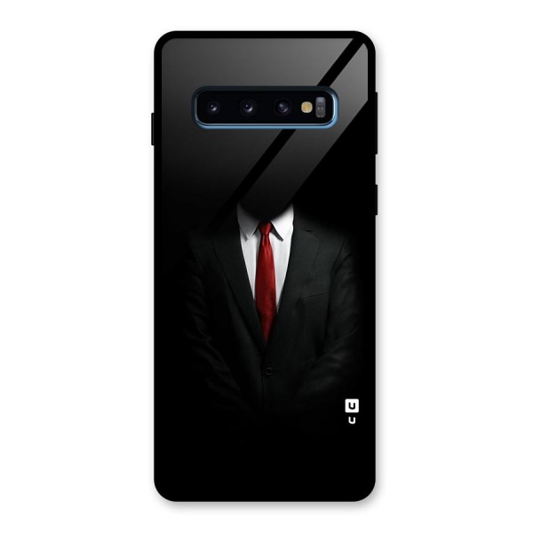 Anonymous Suit Glass Back Case for Galaxy S10