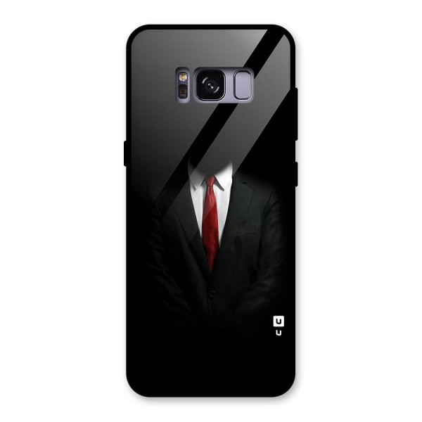 Anonymous Suit Glass Back Case for Galaxy S8