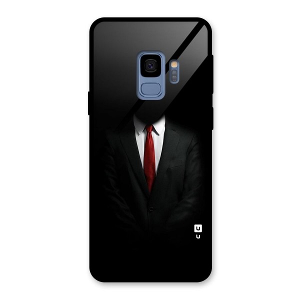 Anonymous Suit Glass Back Case for Galaxy S9