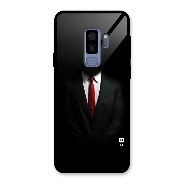 Anonymous Suit Glass Back Case for Galaxy S9 Plus