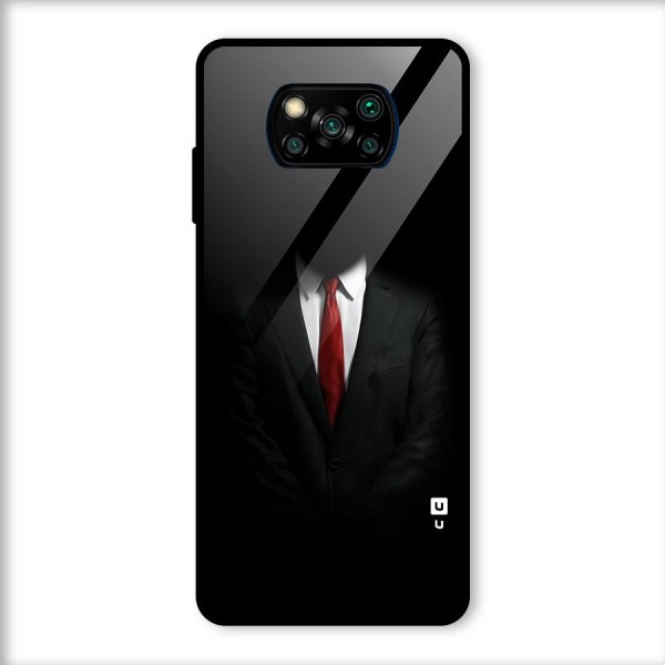 Anonymous Suit Glass Back Case for Poco X3