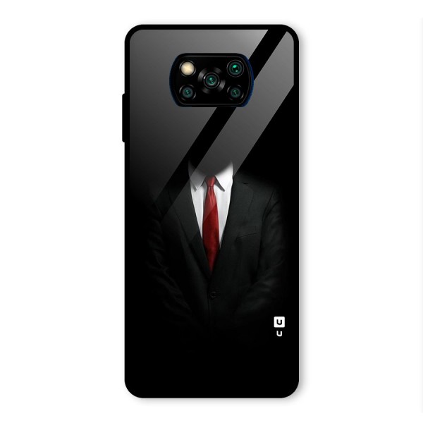 Anonymous Suit Glass Back Case for Poco X3 Pro