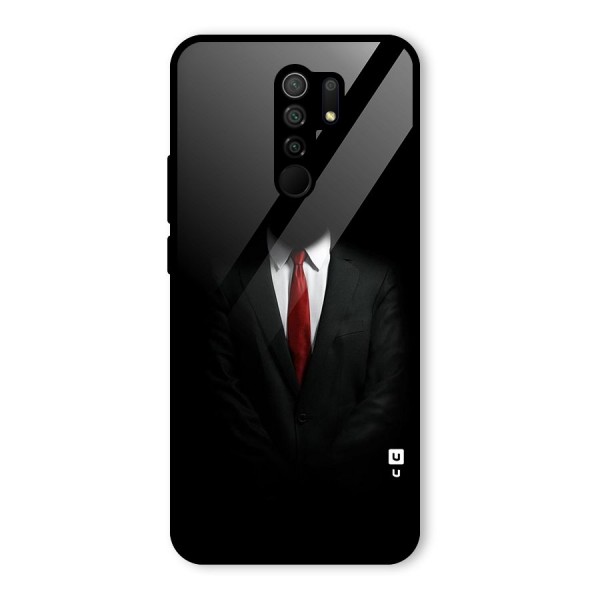 Anonymous Suit Glass Back Case for Redmi 9 Prime