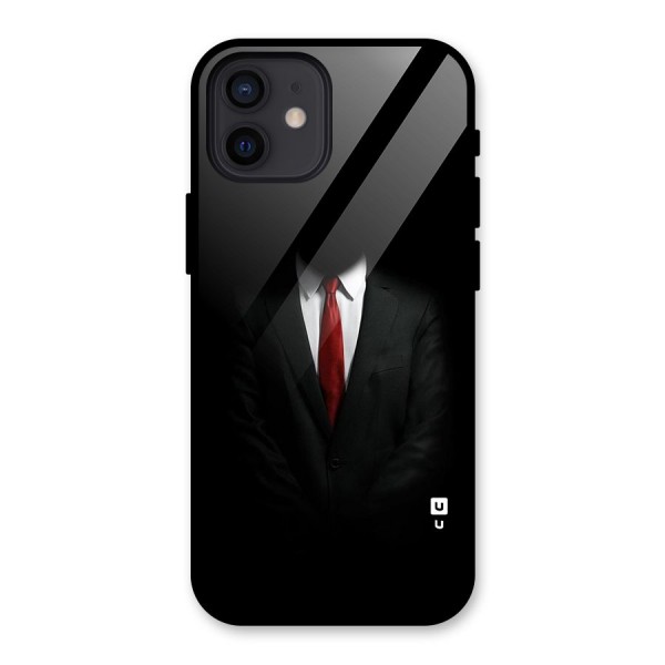 Anonymous Suit Glass Back Case for iPhone 12