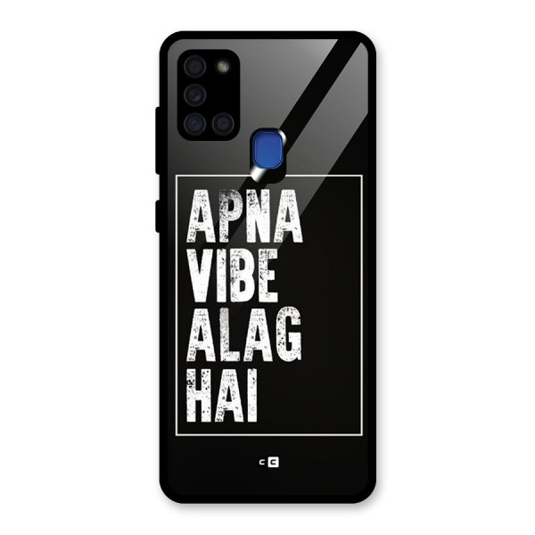 Apna Vibe Glass Back Case for Galaxy A21s