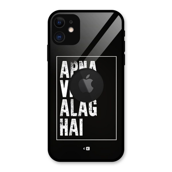 Apna Vibe Glass Back Case for iPhone 11 Logo Cut