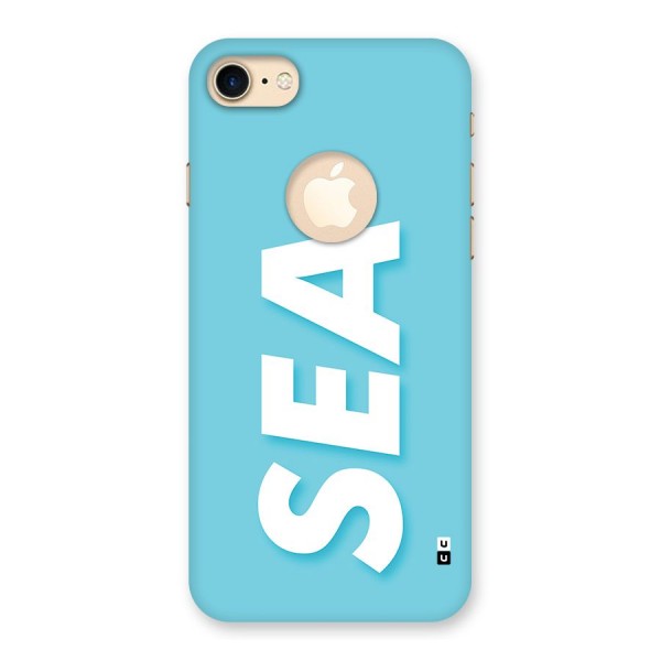 Aqua Sea Back Case for iPhone 8 Logo Cut