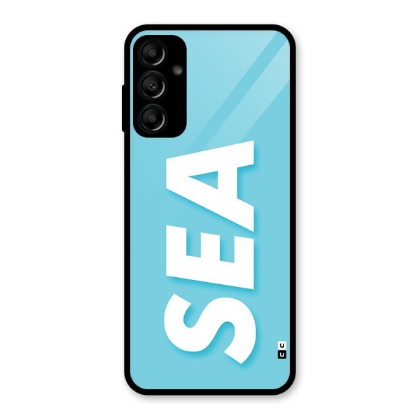 Aqua Sea Glass Back Case for Galaxy A14 5G