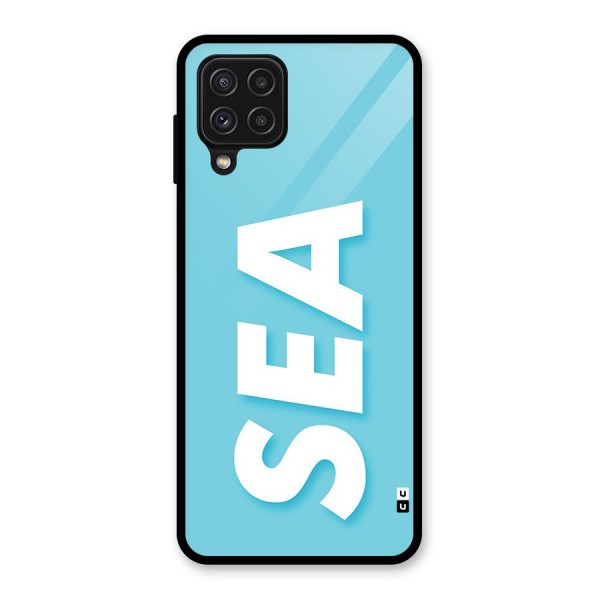 Aqua Sea Glass Back Case for Galaxy A22 4G