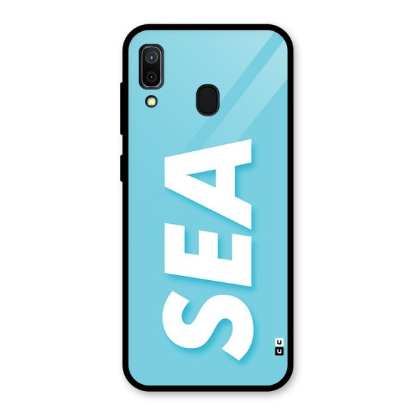 Aqua Sea Glass Back Case for Galaxy A30