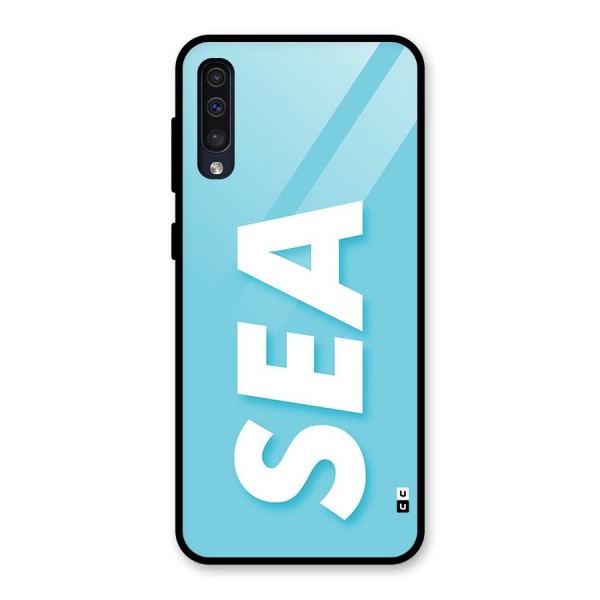 Aqua Sea Glass Back Case for Galaxy A50