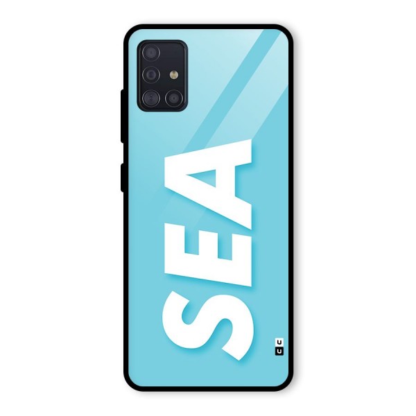 Aqua Sea Glass Back Case for Galaxy A51