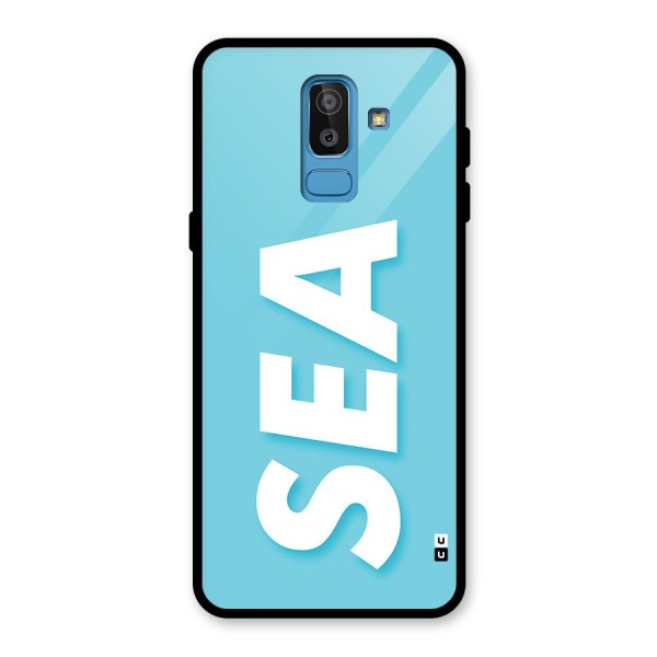 Aqua Sea Glass Back Case for Galaxy J8