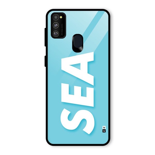 Aqua Sea Glass Back Case for Galaxy M21