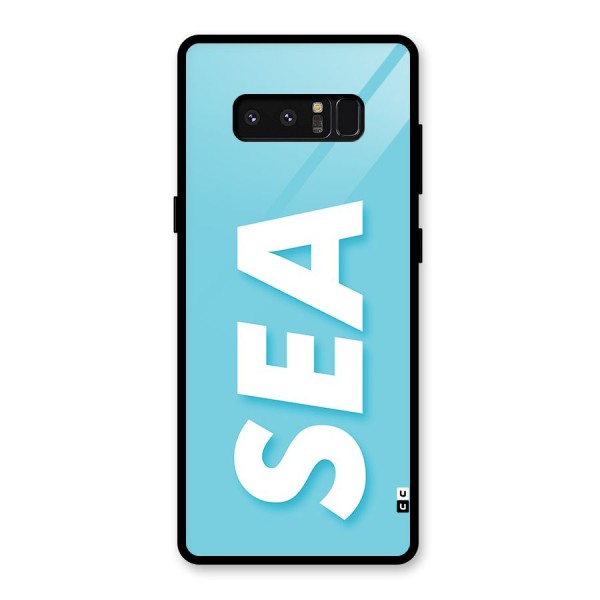 Aqua Sea Glass Back Case for Galaxy Note 8