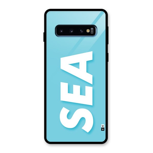 Aqua Sea Glass Back Case for Galaxy S10