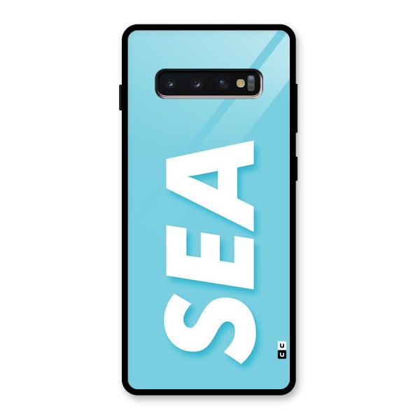 Aqua Sea Glass Back Case for Galaxy S10 Plus