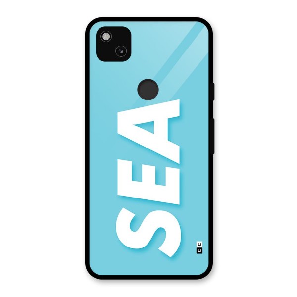 Aqua Sea Glass Back Case for Google Pixel 4a