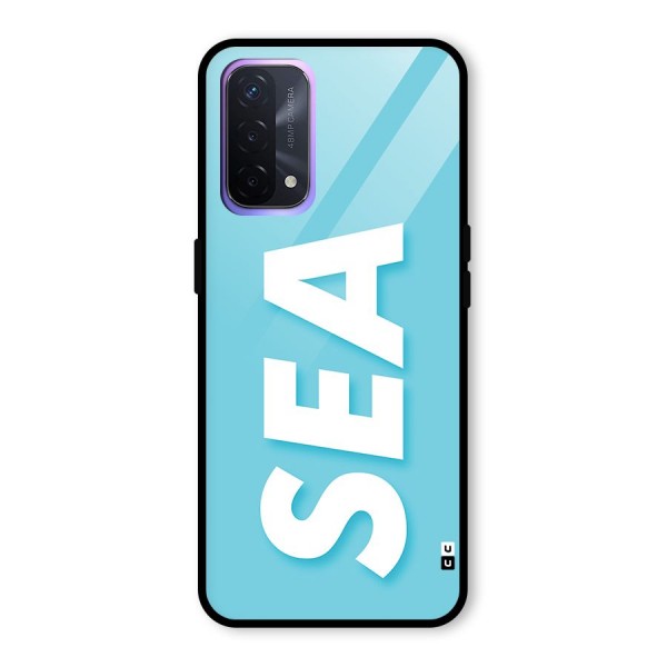 Aqua Sea Glass Back Case for Oppo A74 5G