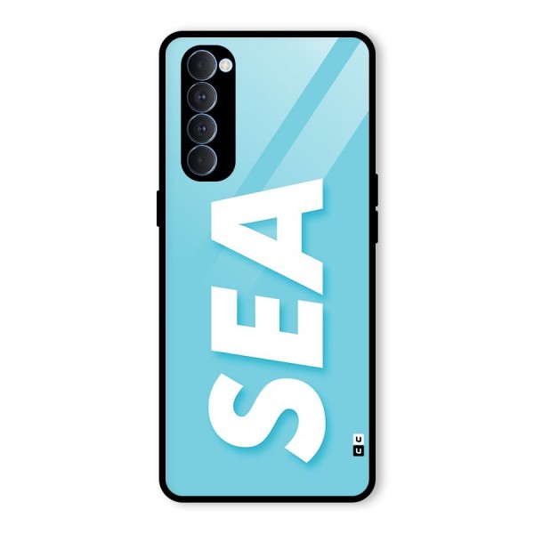 Aqua Sea Glass Back Case for Oppo Reno4 Pro