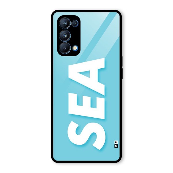 Aqua Sea Glass Back Case for Oppo Reno5 Pro 5G