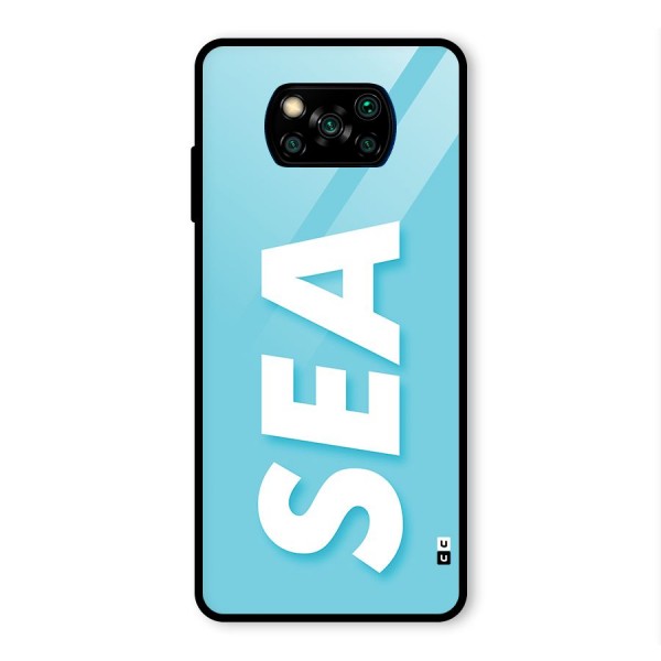 Aqua Sea Glass Back Case for Poco X3 Pro