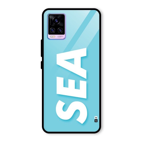 Aqua Sea Glass Back Case for Vivo V20 Pro