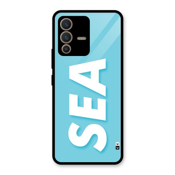 Aqua Sea Glass Back Case for Vivo V23 5G