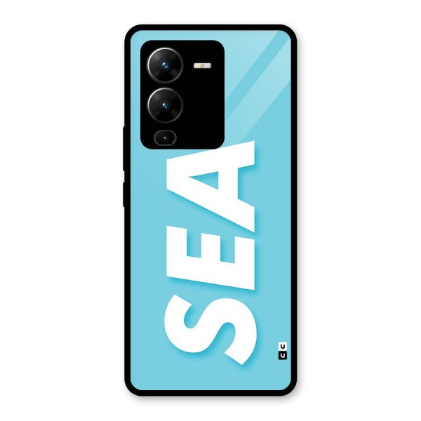 Aqua Sea Glass Back Case for Vivo V25 Pro