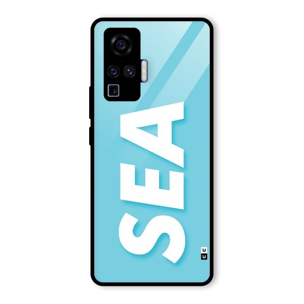 Aqua Sea Glass Back Case for Vivo X50 Pro