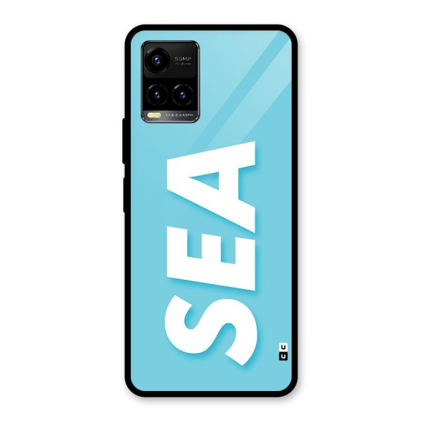 Aqua Sea Glass Back Case for Vivo Y21A