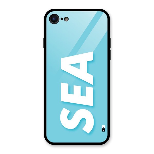 Aqua Sea Glass Back Case for iPhone SE 2020