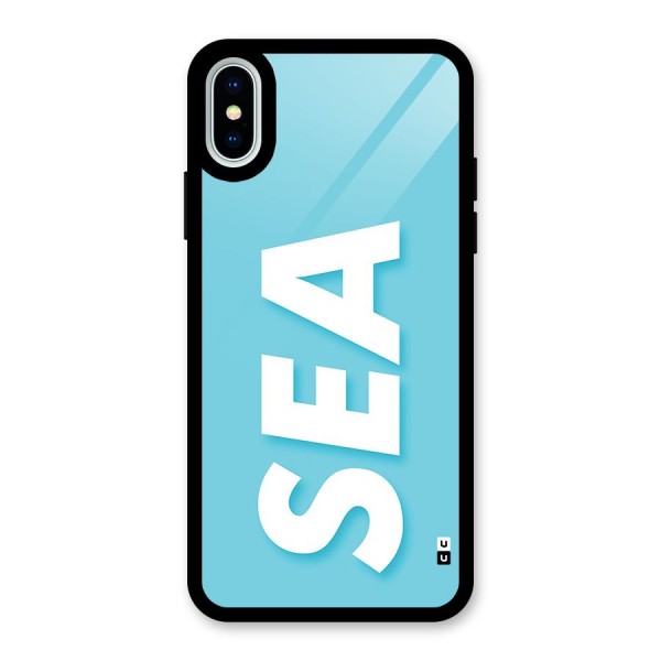 Aqua Sea Glass Back Case for iPhone X